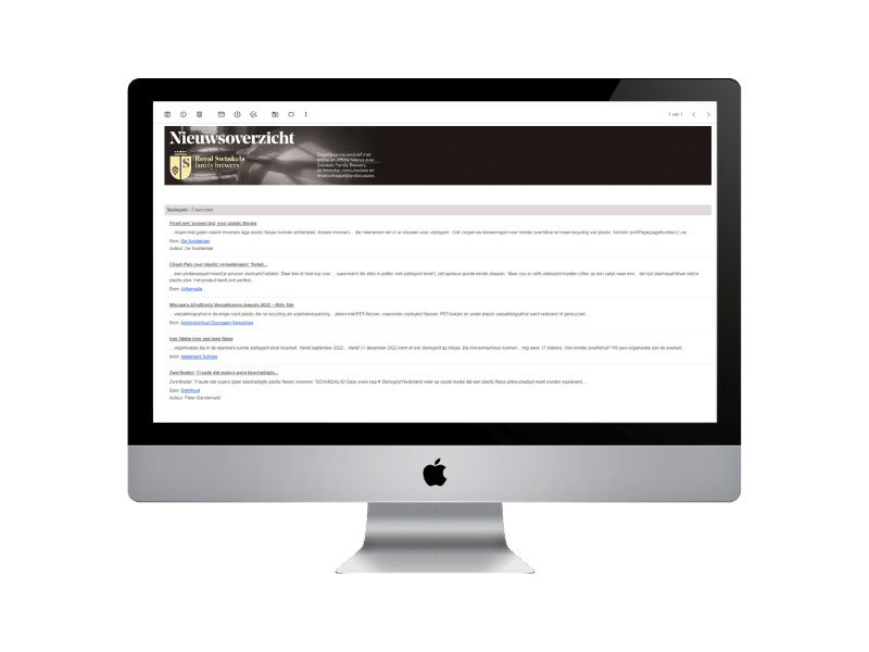 Interne nieuwsvoorziening media monitoring Clipit